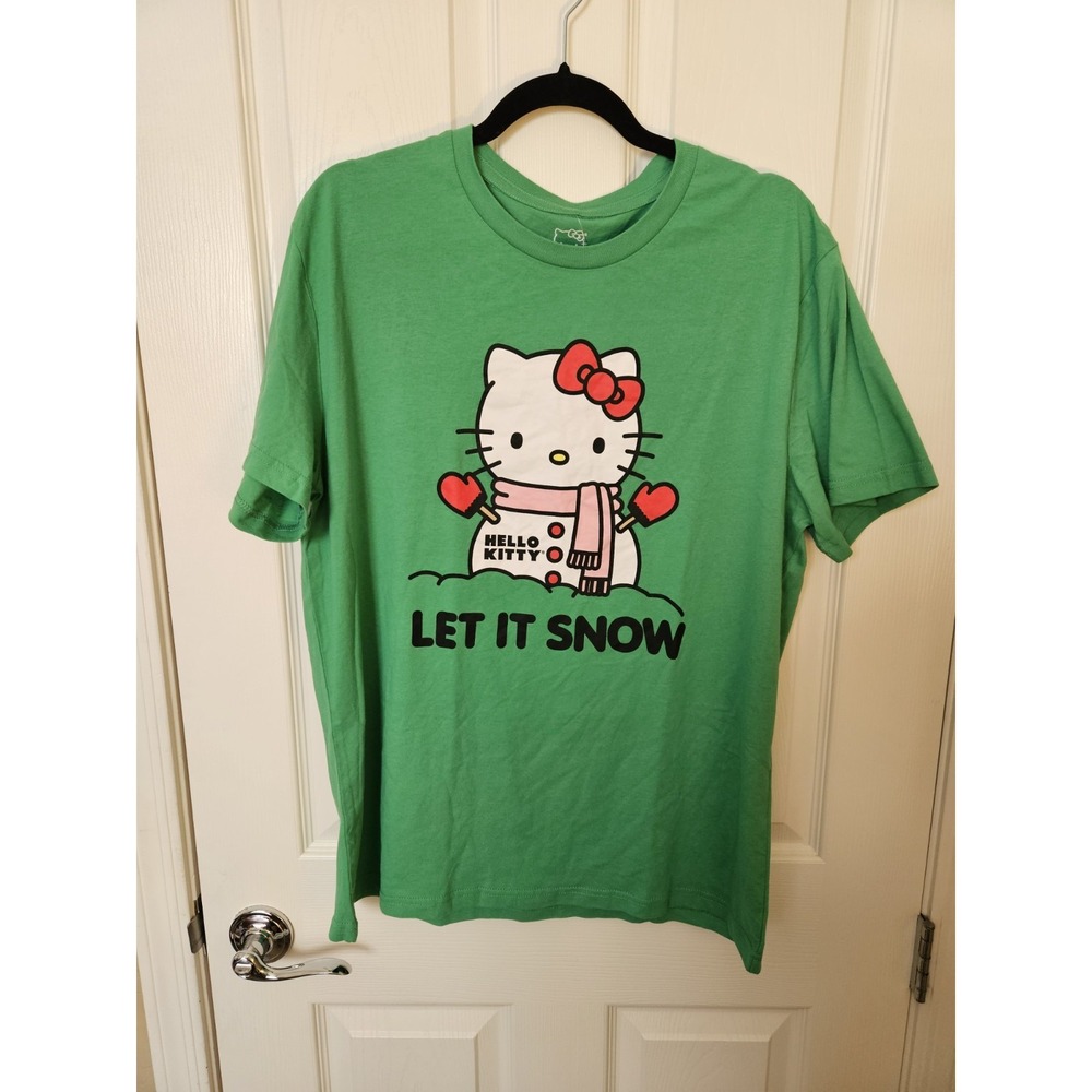 NWT Women's Hello Kitty by Sanrio Hybrid Apparel Let It Snow T-Shirt, XL